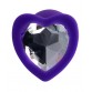 Анальная втулка ToDo by Toyfa Diamond Heart, водонепроницаемая, силикон, фиолетовая, 7 см, Ø 2 см