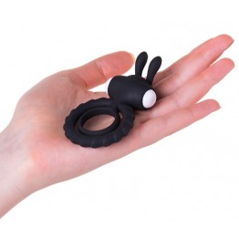Эрекционное кольцо на пенис JOS BAD BUNNY, силикон, чёрный, 9 см