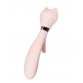 Вибратор с клиторальным стимулятором Sinjoys CAT Vivi, силикон, розовый, 21,7 см