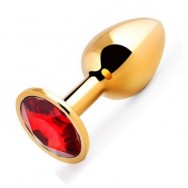 GOLDEN PLUG SMALL (втулка анальная) цвет кристалла красный, L 72 мм, D 28 мм, вес 50г, арт. GS-16