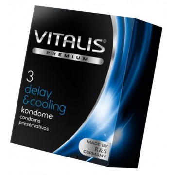 Презервативы VITALIS PREMIUM № 3 delay & cooling - с охлаждающим эффектом (ширин