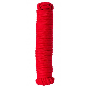 Веревка для бондажа Штучки-дрючки, текстиль, красная, 1000 см