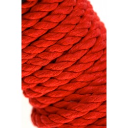 Веревка для шибари Pecado BDSM, на катушке, хлопок, красная, 10 м.