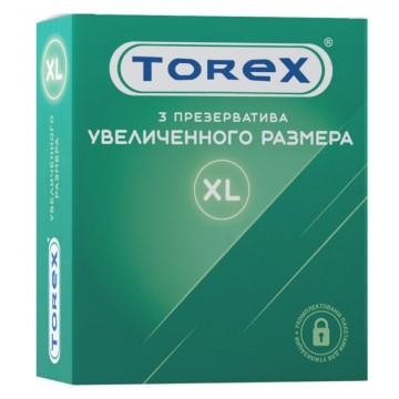 Презервативы увеличенного размера TOREX  латекс, №3, 20 см
