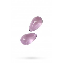 Вагинальные шарики Sexus Glass из стекла в элегантной форме капельки для тренировки вагинальных мышц