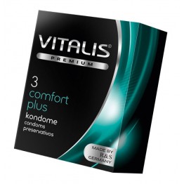 Презервативы VITALIS PREMIUM № 3 comfort plus - анатомической формы (ширина 53 мм)